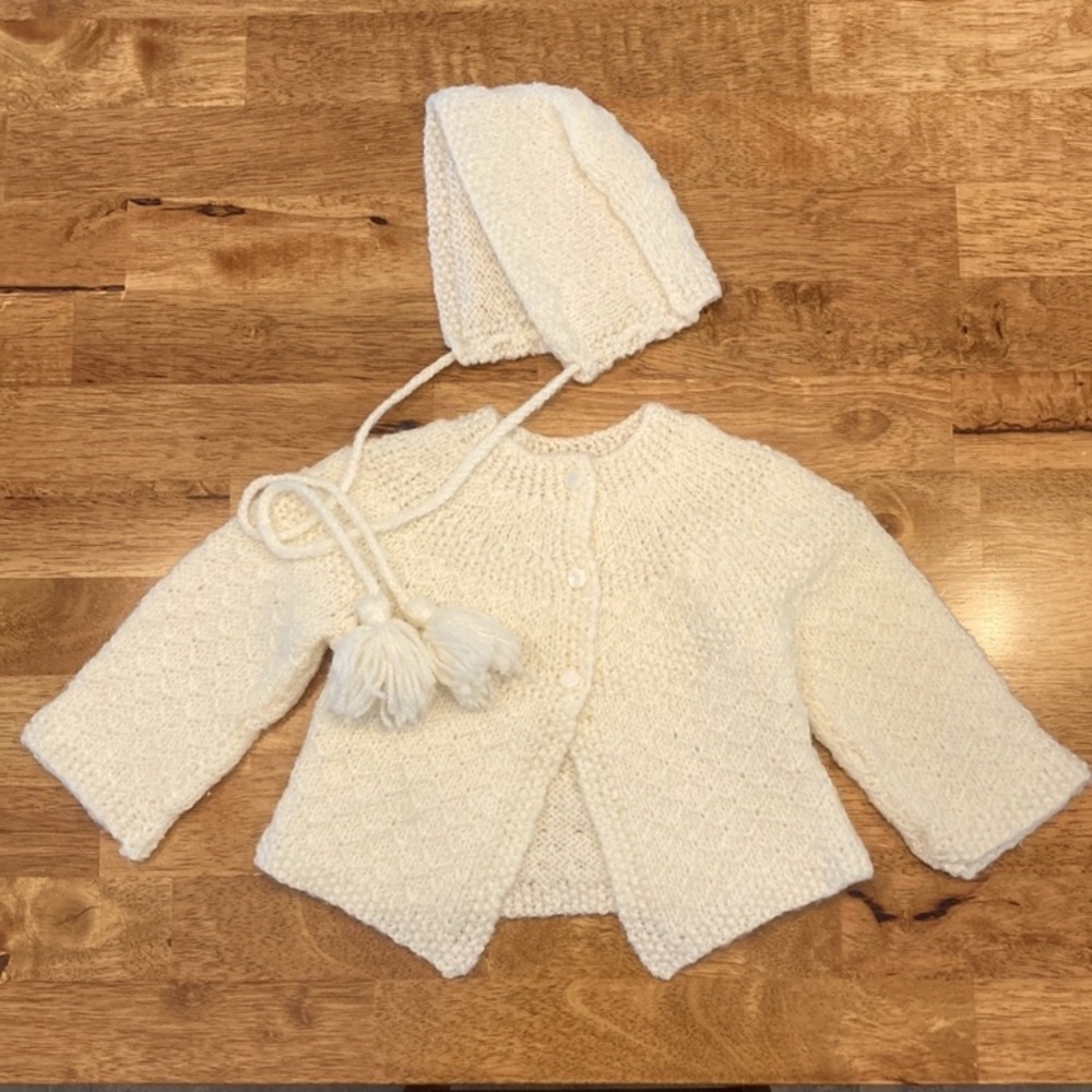 Cozy Cream Knit Kids Matching Set